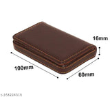 Shiny silver faux leather wallet, 6-slot RFID blocking credit card holder for men & women (95 x 65 x 13 cm)