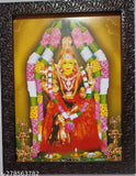 Indian synthetic resin framed wall art, 9x12 Sri Malayanur Angala Parameswari Angala Parameswari Amman Angalamman painting