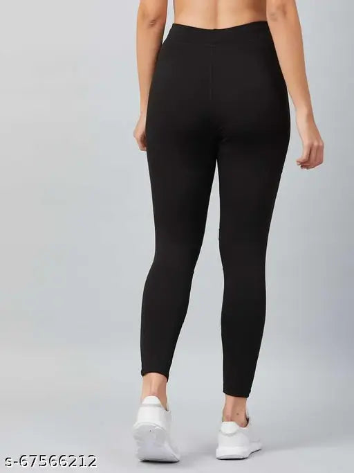 Striped cotton blend jeggings for women, fully stretchable and best for gym use (size 30)