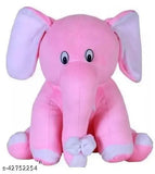White Elephant cream cap soft toy, fabric net, 26 cm x 32 cm, kid-friendly cuddly teddy bear