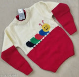 Acrylic colorblocked sweaters for baby girl and boy, fashionable attire for 2-4 year olds from India