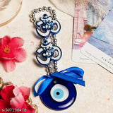 Turquoise glass Ganesha Feng Shui Evil Eye, Indian Vastu decor for home entrance, attracts wealth & removes negativity