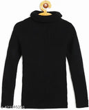 High Neck Casual Boys & Girls Multicolor Full Sleeve Sweater Pack of 3