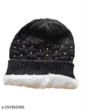 Cozy women's multicolored wool beanie in pack of 2