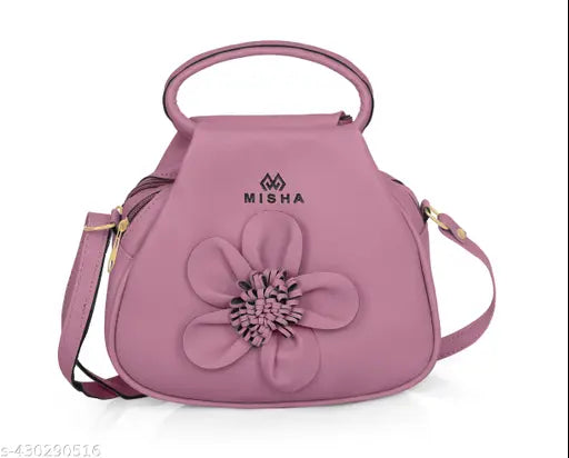 Pink floral sling bag