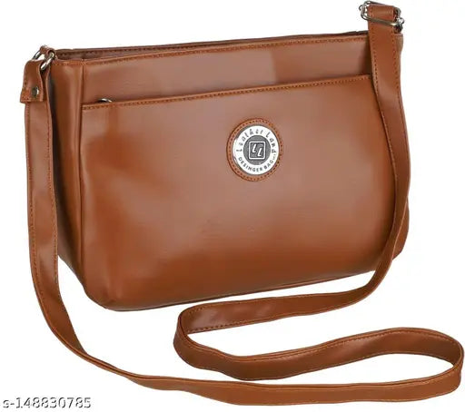 Roman sling design in tan leather, brown