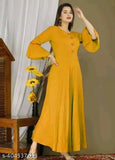 Women's Rayon Anarkali fit & flared kurti, ideal for daily wear, solid color design