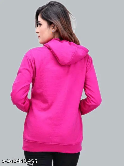 Pink cotton-blend women's jacket, universally loved for coziness and consistency, long sleeves, solid color style, available in sizes S-XXL