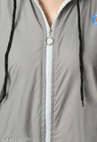 Women trendy warm zipper jacket - Grey