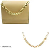 Gold metal chain strap for shoulder bag, compatible with 23.5 inch long purse straps from Urban Creation Purse