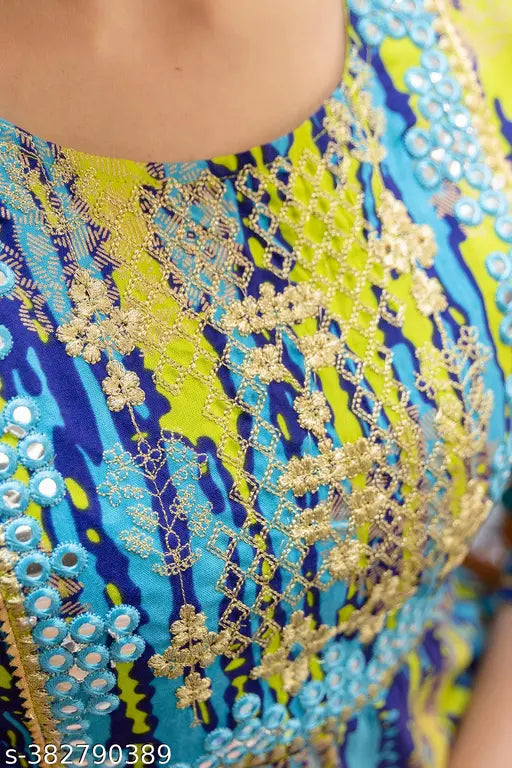 Embroidered anarkali kameez for women