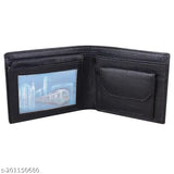 Tan faux leather men's container wallet, solid pattern, 2 compartments, free size (11cm x 9cm), modern, stylish, premium quality
