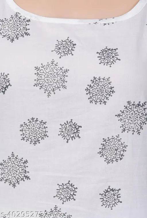 White cotton sleeveless kurta with dupatta set