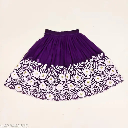 Embroidered floral Georgette lehenga choli for girls ethnic wear, 2-8 years, Indian made