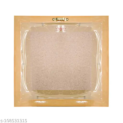 Gold-plated Hawai Vyapar Vriddhi Yantra photo frame, 105x105 inch for home office or puja ghar, India origin