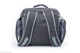 Black maternity diaper bag with 11 pockets by VParents, versatile for backpack, shoulder, and hand use