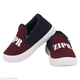 Pack of 2 kids casual sneakers with zip closures, navy and red color scheme