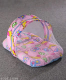 Cotton animal printed toddler mattress, sleeveless design with mosquito net and pillow - Zozo Sales, India (0-3 months)