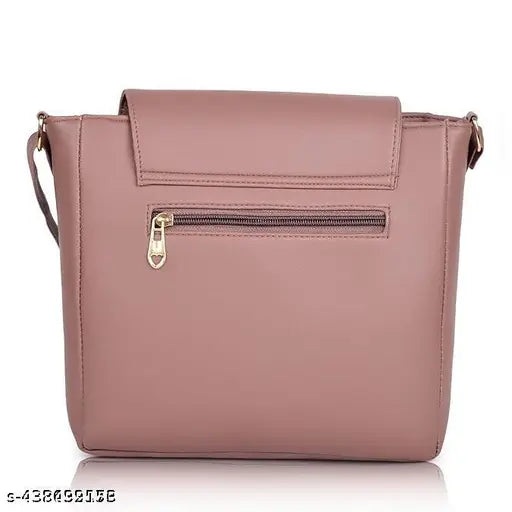 Pink side-strap sling bag