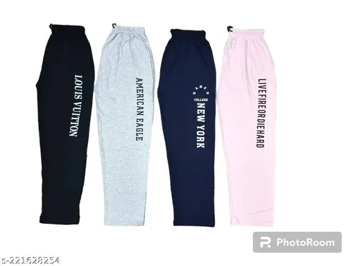 Pink and black girls' night pantpack
