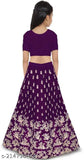 Trendy taffeta silk Lehenga Choli Set for Kids, embroidered with short sleeves, Indian origin