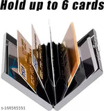 Metal waterproof executive wallet, solid construction, 5 compartments, credit/debit/ATM/ID cards holder, slim and portable, ultimate card protection, classic design, India-made