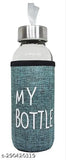 Blue ceramic Mini Bottle, ultra-clear borosilicate glass, leak-proof, portable, dishwasher safe, 350ML