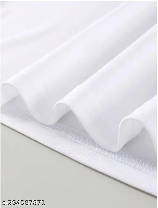 ON TREND Round Neck Half Sleeve Wednesday Printed Polyester Regular/Casual Wear T-Shirt for Unisex, Men's & Women's (Colour-White)