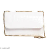 White leather slingbag for women with zipper closure, large main compartment, and smaller side pocket