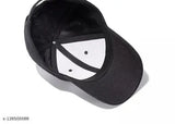 Cotton baseball cap with white letters on the front