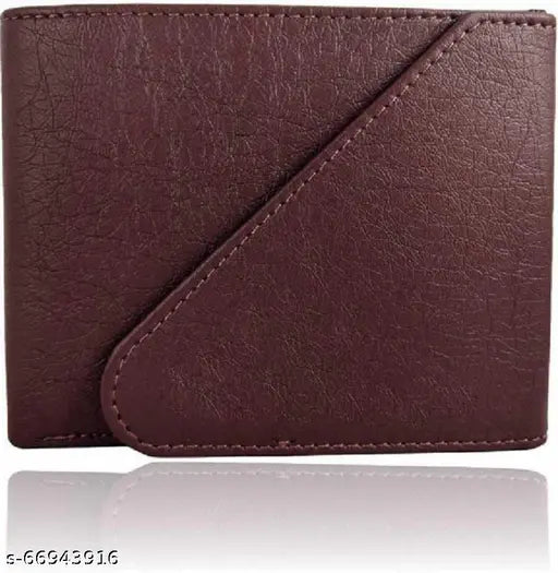Brown genuine leather wallet with 7 card slots, chic and sophisticated organizer for men & women