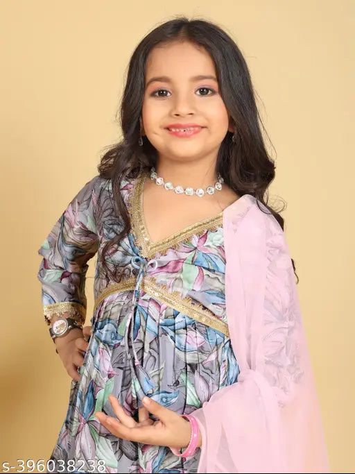 Yellow Kora Muslin Kurta Set for Kids: Traditional Indian Ethnic Wear with Long Sleeves, Vibrant Design