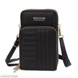 Fashionable black crossbody bag with multiple card slots, perfect for carrying a phone and wallet, great accessory for women