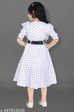 White cotton sleeveless gown, perfect for parties and special occasions. Solid design, imported fabric, suitable for all seasons. Sizes: 2-3Y - Bust 20in, 3-4Y - Bust 22in, etc., up to 10-11Y - Bust 35in. Indian origin