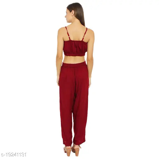 stylemyth women's rayon solid jumpsuit, vibrant and comfortable, Indian-made fashion for everyday wear
