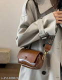 Korean-style cross-body mini bag in light brown leather