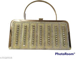 Gold purse with multiple card slots, zip closure