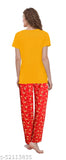 Cotton blend printed nightdress set, women's pajamas for all-day comfort by KCA LOOK LEAN, eco-friendly digital print