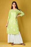 Trendy chanderi cotton women kurta set