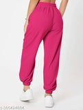 Pink cotton blend printed jogger pants, versatile and premium quality from Tabadtod