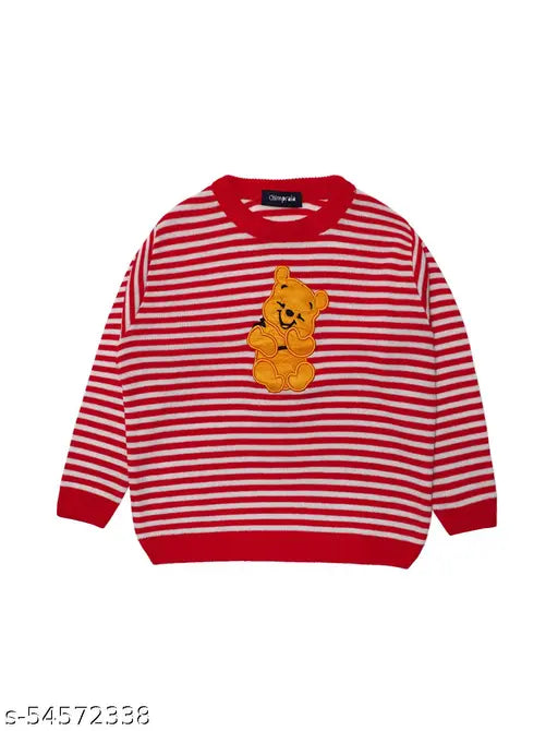 Striped woolen sweater for boys, keeping kids warm this winter. Unisex, comfortable fit with premium fabric. Made in India