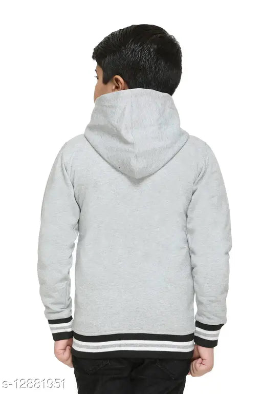 Stylish cotton sweatshirt hoodie in solid color for kids aged 3-4 and 9-10 years, featuring Hypknot Boys design from India