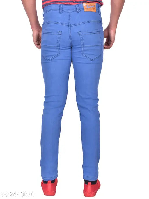 Denim RASSO JEANS solid, Indian-made jeans for men sizes 28-42