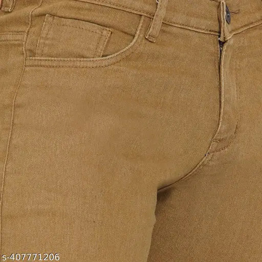 Skinny Fit Mid Rise Solid Stretchable Cotton Blend Jeans for Men - Pack of 3 - Ideal for stylish fits with t-shirts and shirts. Sizes: 28, 30, 36 (India)