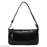 Stylish black shoulder sling bag for women with a design suitable for casual outings