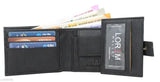 Leather Seetu black textured wallet, attractive design for men - India-made free size