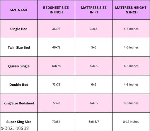 Glace Cotton premium single bed fitted sheet, 3D printed design with elastic pillow cover, ideal for adult summers