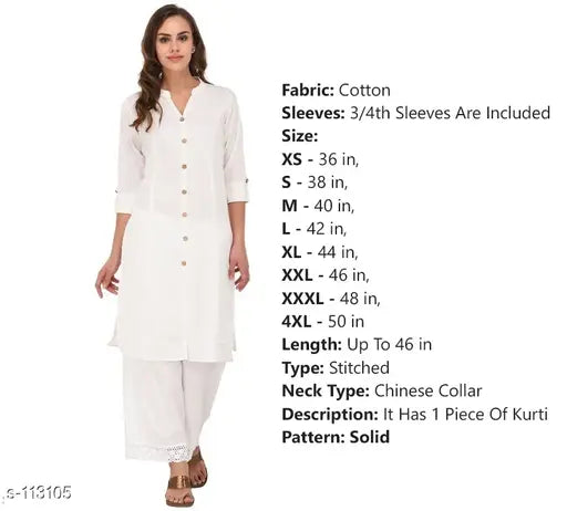 Trendy cotton kurti, single size in Indian made clothing