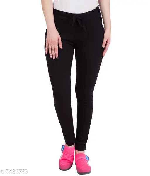Adorable women track pants combo - Black leggings with high waist and pockets