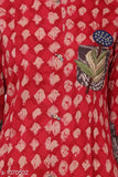 Cotton ethnic motif printed A-line kurti, single size S, Indian origin
